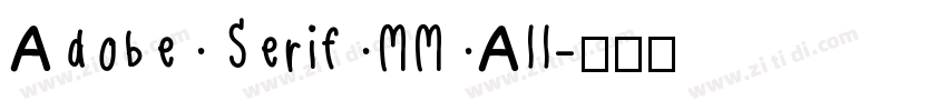 Adobe Serif MM All字体转换